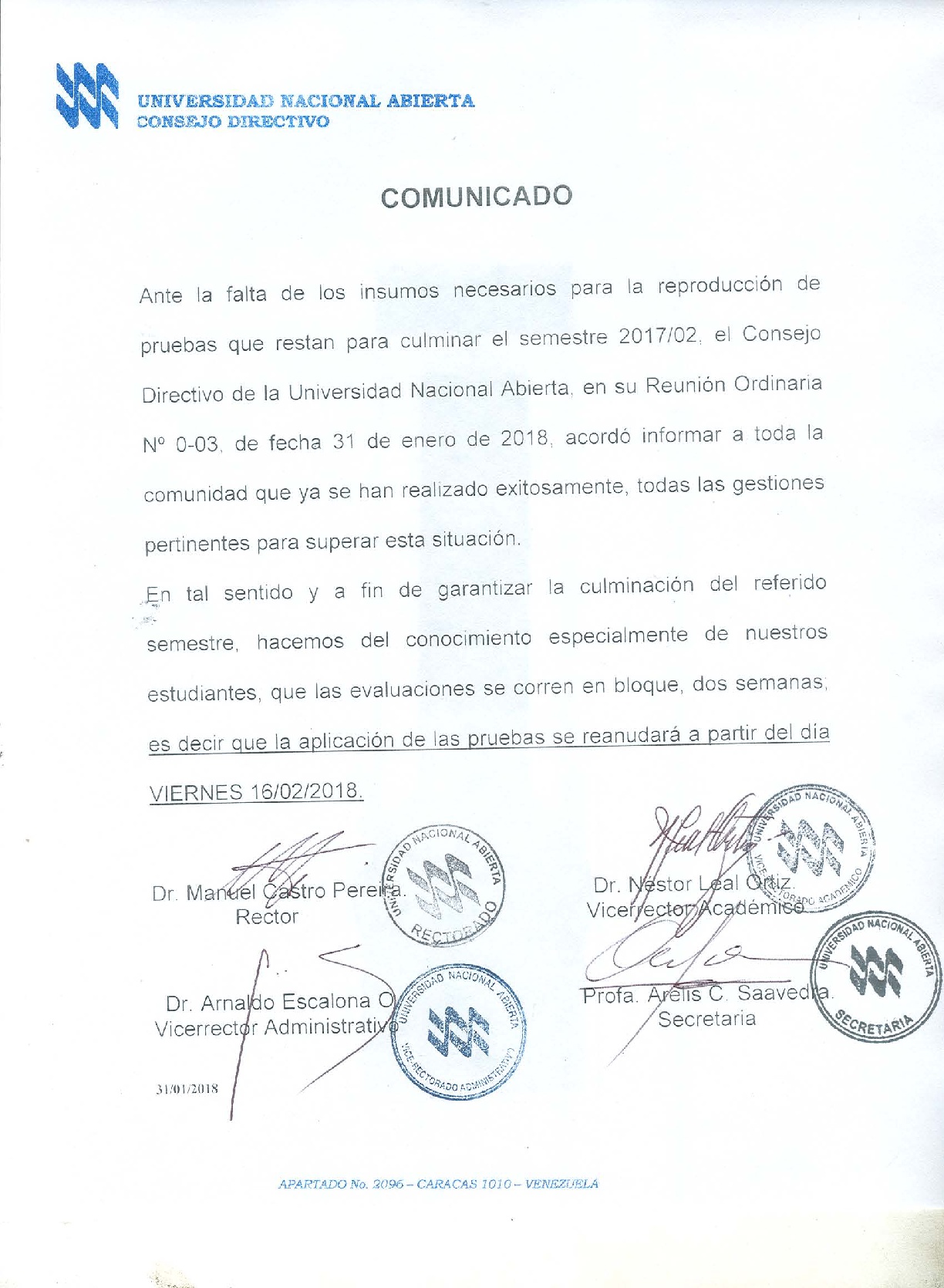 comunicado