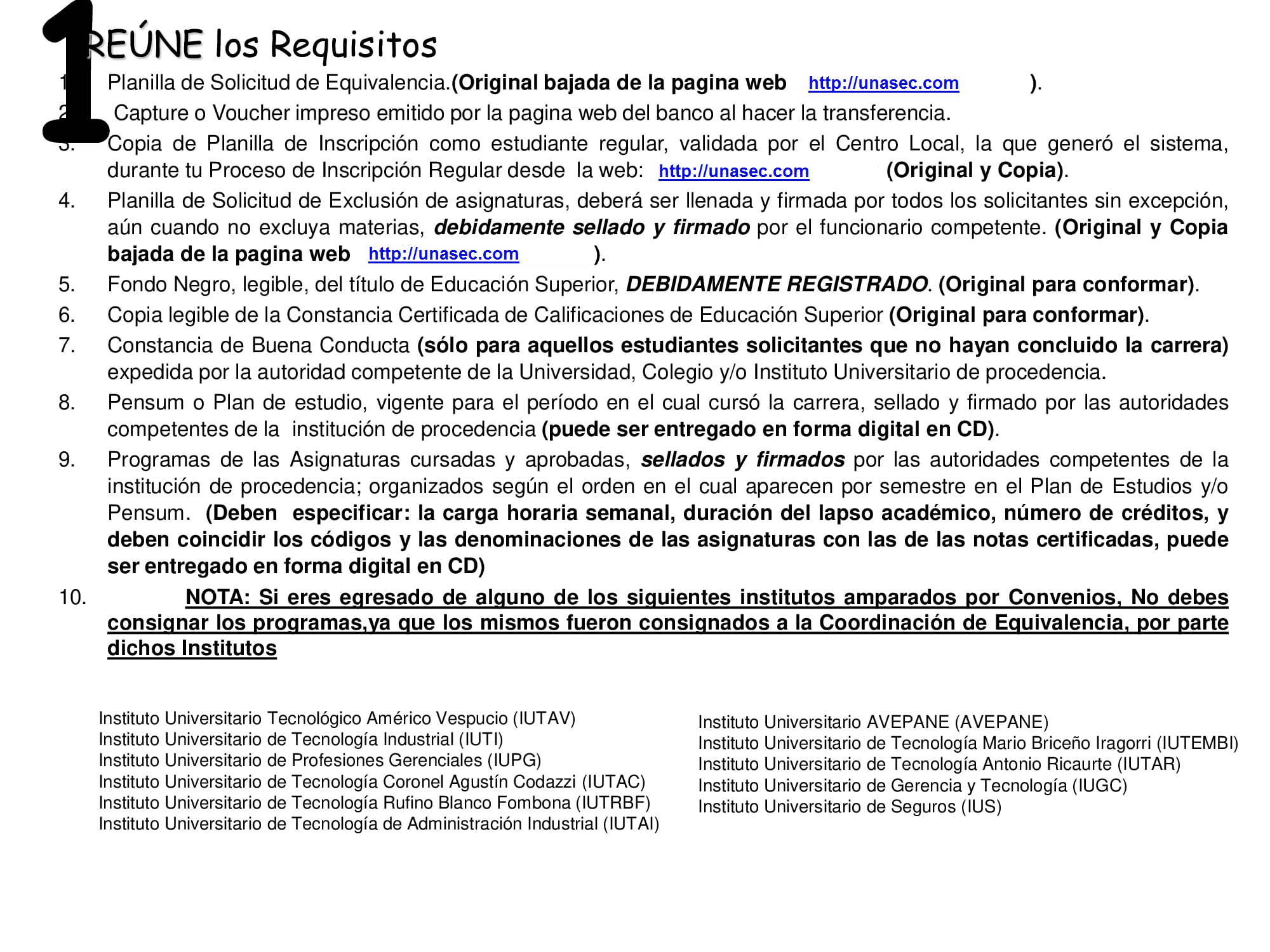 Registro y Control de Estudios – Universidad Nacional Abierta Barinas